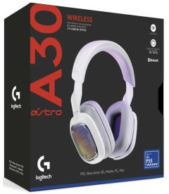 Gaming Wireless Headset Astro A30 (White and Violet, PC, PS5, PS4, Xbox, Switch, Mobile)