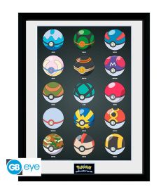 Print Pokemon - Pokeballs (Framed)