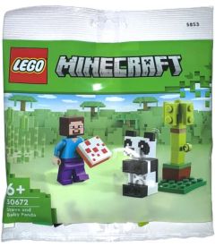 Lego Minecraft - Steve Mit Baby-Panda