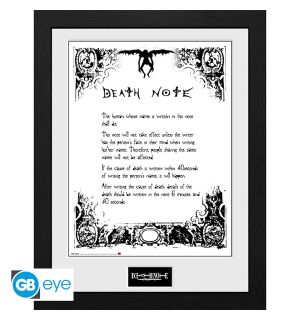 Print Death Note - Rules (Framed)