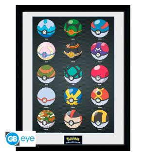 Print Pokemon - Pokeballs (Framed)