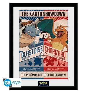 Print Pokemon - Red VS Blue (Framed)