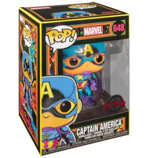 Funko Pop! Marvel - Captain America (Black Light, 9 cm)