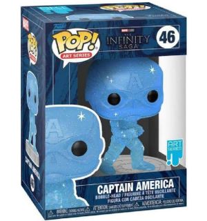 Funko Pop! The Infinity Saga -  Captain America (Art Series, 9 cm)