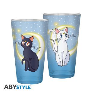 Glas Sailor Moon - Luna & Artemis (400 ml)