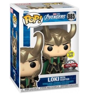 Funko Pop! Marvel Avengers - Loki with Scepter (Glow In The Dark, 9 cm)