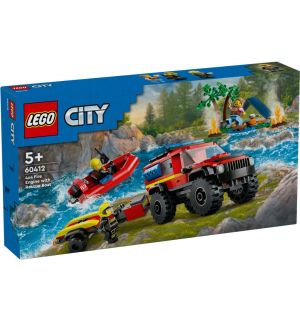 Lego City - Feuerwehrgelandewagen Mit Rettungsboot