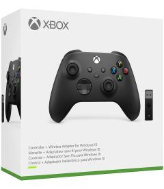 Controller Xbox Wireless + Wireless Adaptor PC (Black, Series X/S, One, Windows 10)