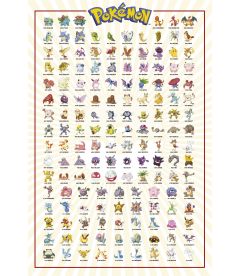 Poster Pokemon - Kanto Pokemon