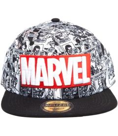 Kappe Marvel - Logo Rot/Weiss (Mit Visier)