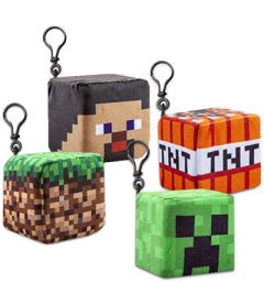 Keychain Minecraft (Pluschwurfel Mit Clip, Verschiedene Motive)