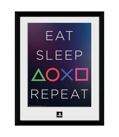 Print Playstation - Eat, Sleep, Repeat (Framed)