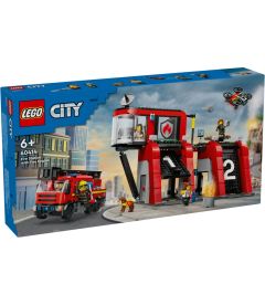 Lego City - Feuerwehrstation Mit Drehleiterfahrzeug