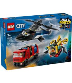 Lego City - Kombinationsset mit Hubschrauber, Loschauto und U-Boot