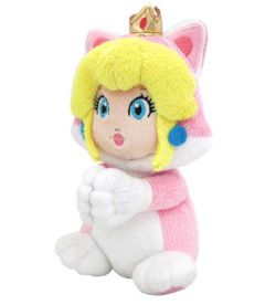 Pluesch Super Mario - Princess Peach Cat (Mit Magnetischen Zeigern, 19 cm) 