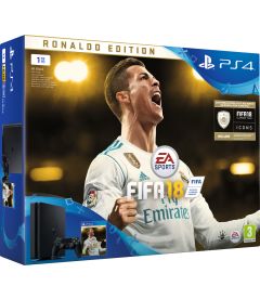 PS4 1TB Slim + FIFA 18 Ronaldo Edition (E Chassis)